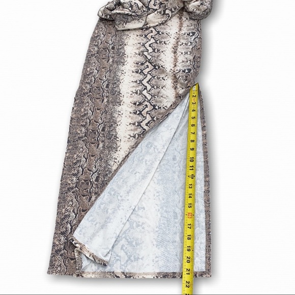 GENERATION LOVE SnakeSkin Mock Neck Bodycon Maxi - Picture 11 of 14